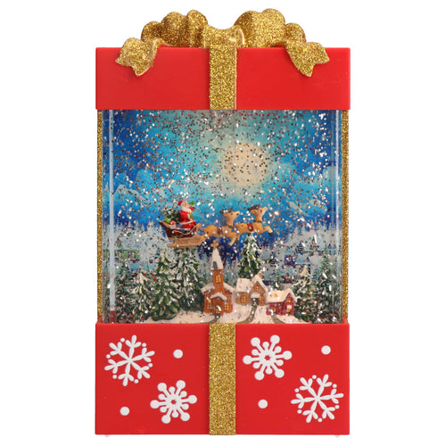 Gift box water spinning Multicolor-B/O-LED-13x7,5x21cm
