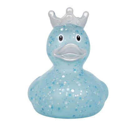 GLITTER DUCK WITH CROWN, BLUE