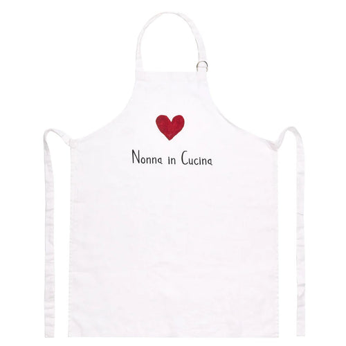 GREMBIULE BIANCO NONNA IN CUCINA 70X85