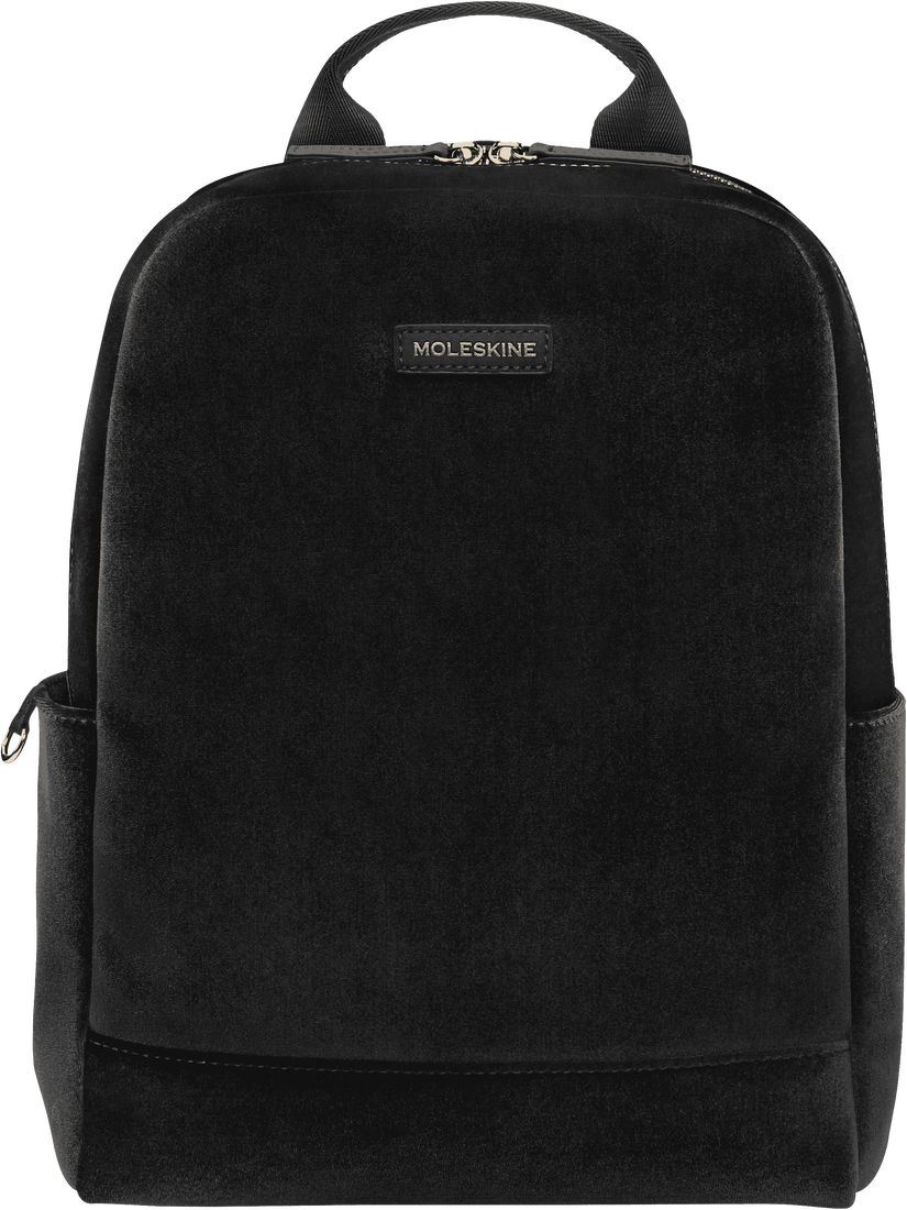 MOLESKINE - MINI ZAINO IN TESSUTO VELLUTATO TEXTILE BACKPACK VELVET BLACK