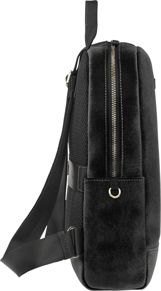 MOLESKINE - MINI ZAINO IN TESSUTO VELLUTATO TEXTILE BACKPACK VELVET BLACK