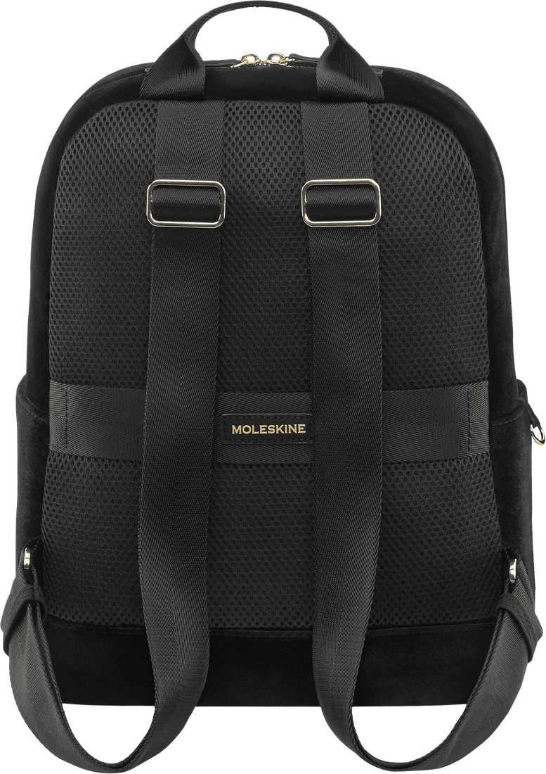 MOLESKINE - MINI ZAINO IN TESSUTO VELLUTATO TEXTILE BACKPACK VELVET BLACK