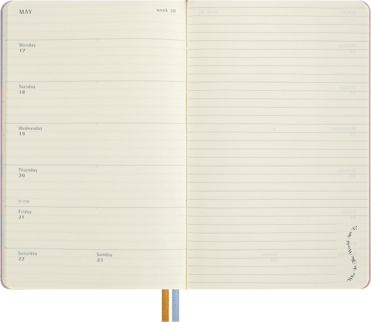Moleskine Agenda Settimanale 2027 12 Mesi Large Le Avventure di Alice nel Paese delle Meraviglie con Alice