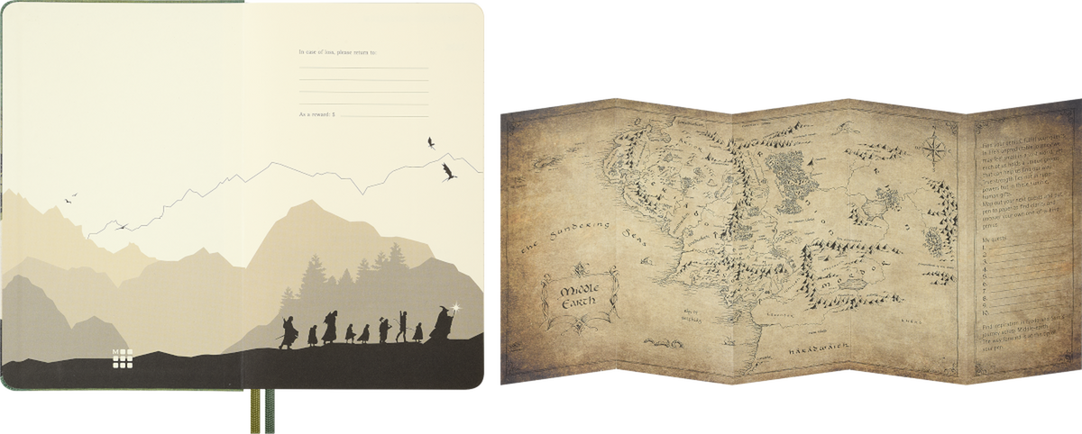 Moleskine Agenda Giornaliera 2027 12 Mesi Large Il Signore degli Anelli Merry e Pippin