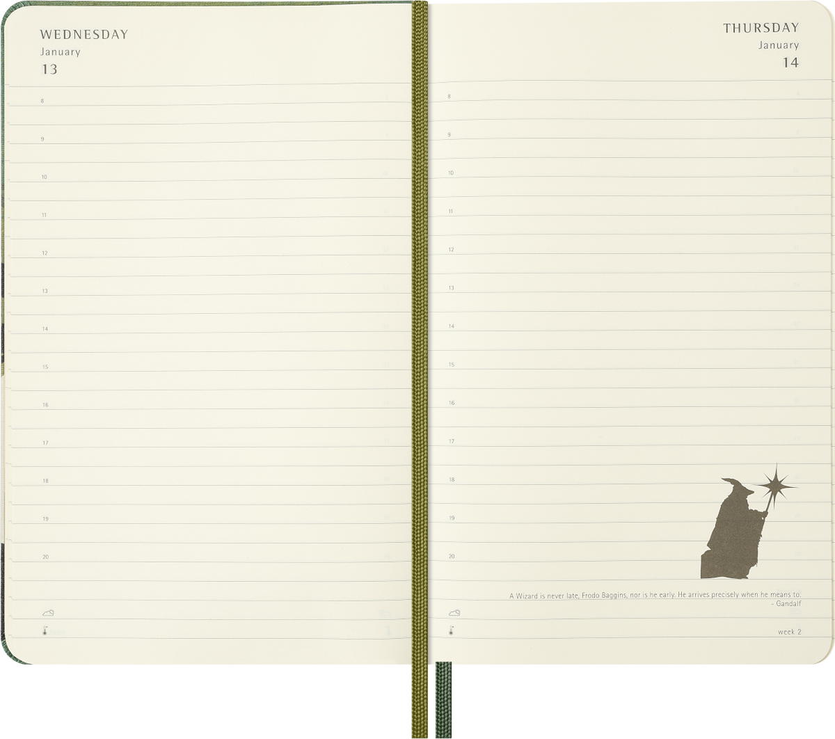 Moleskine Agenda Giornaliera 2027 12 Mesi Large Il Signore degli Anelli Merry e Pippin