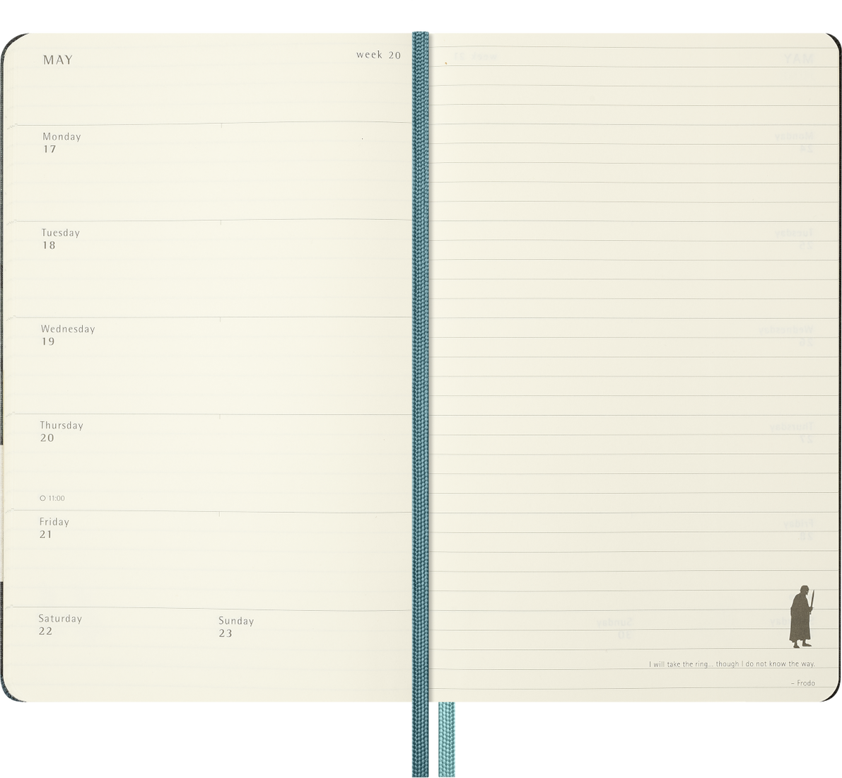 Moleskine Agenda Settimanale 2027 12 Mesi Large Il Signore degli Anelli Gandalf