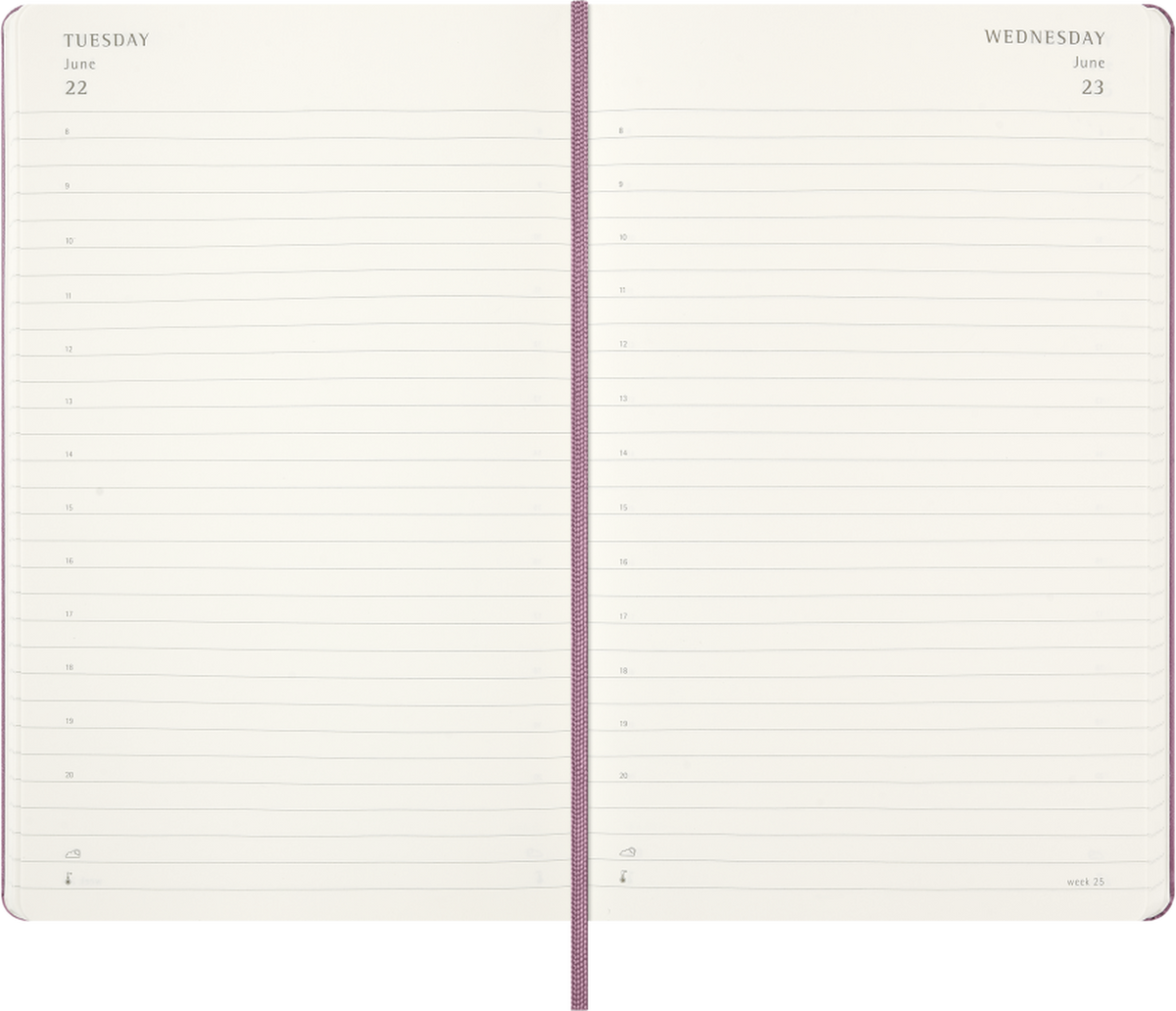Moleskine Agenda Giornaliera 2027 12 Mesi Large Copertina Rigida Majestic Pink