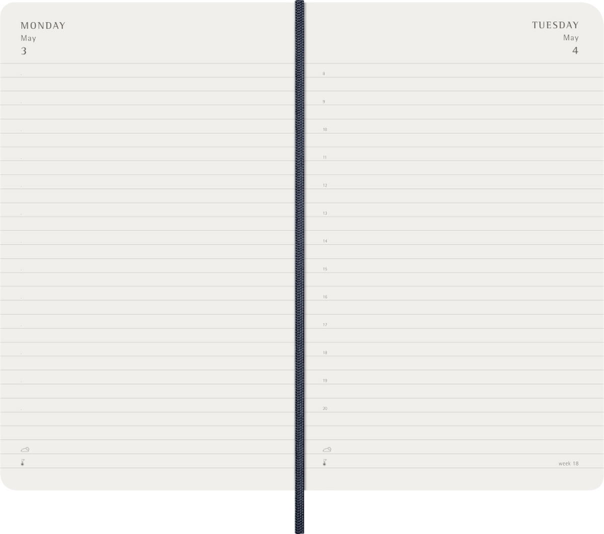 Moleskine Agenda Giornaliera 2027 12 Mesi Large Copertina Morbida Sapphire Blue