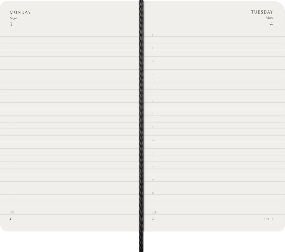 Moleskine Agenda Giornaliera 2027 12 Mesi Large Copertina Morbida Nera