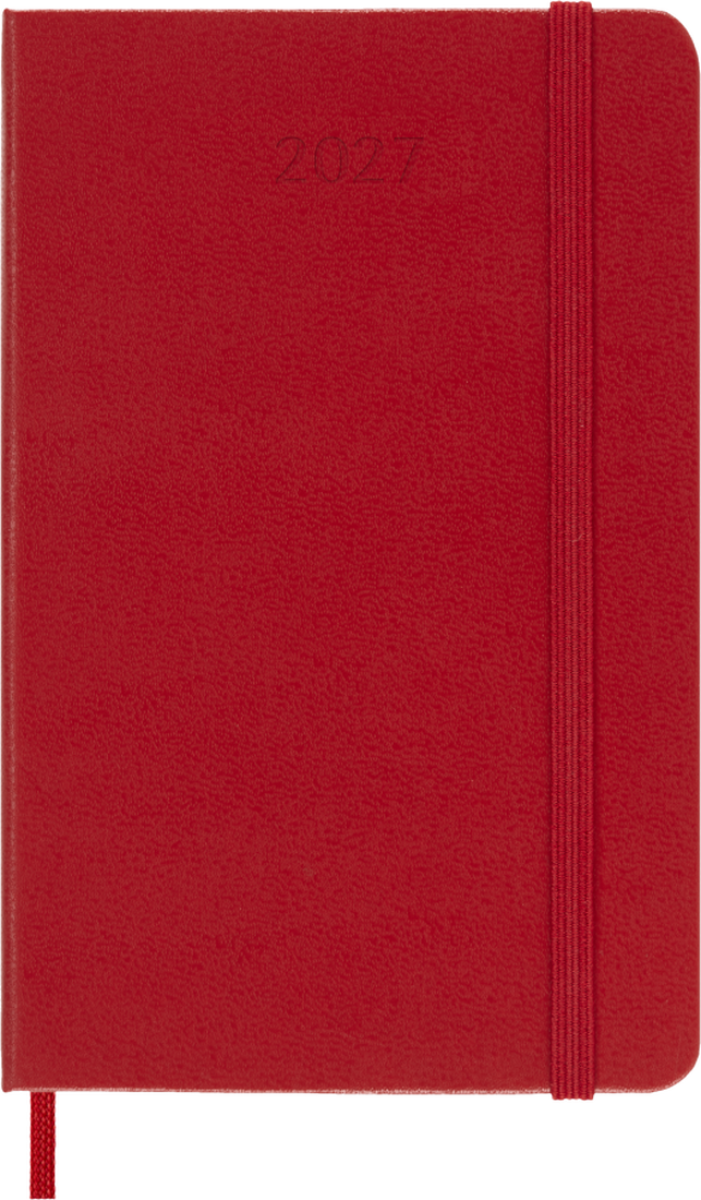 Moleskine Agenda Giornaliera 2027 12 Mesi Pocket Copertina Rigida Scarlet Red