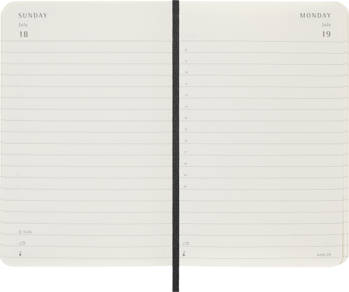 Moleskine Agenda Giornaliera 2027 12 Mesi Pocket Copertina Morbida Black