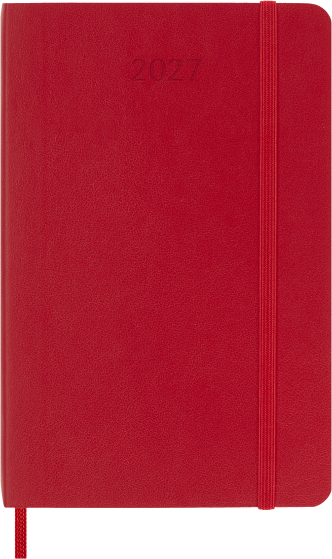 Moleskine Agenda Giornaliera 2027 12 Mesi Pocket Copertina Morbida Scarlet Red