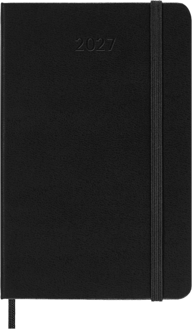Moleskine Agenda Settimanale 2027 12 Mesi Pocket Copertina Rigida Black