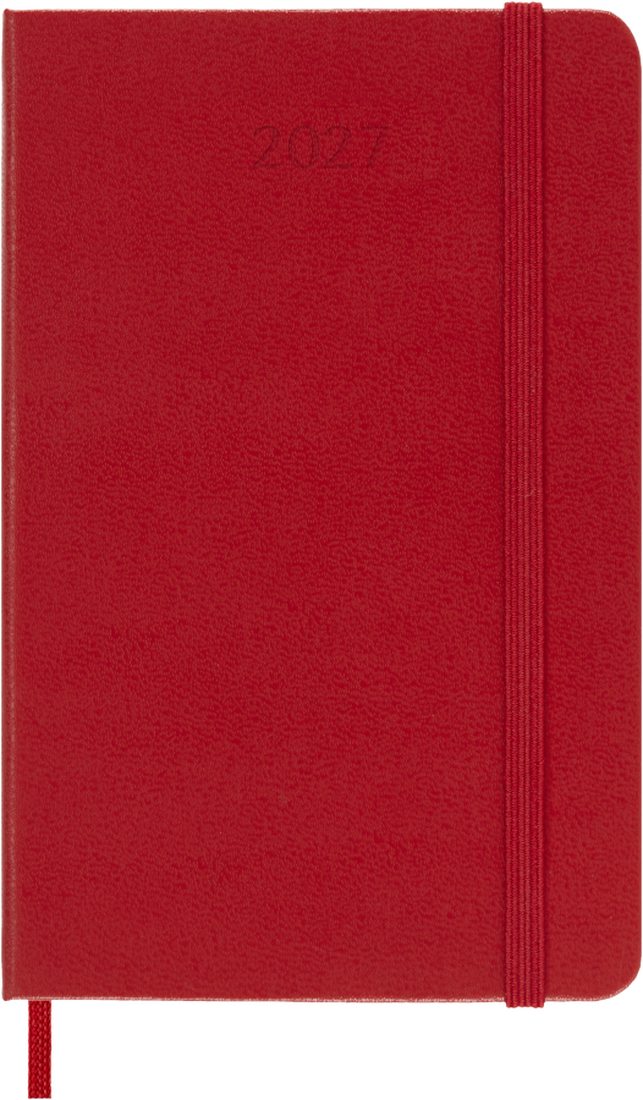 Moleskine Agenda Settimanale 2027 12 Mesi Pocket Copertina Rigida Scarlet Red