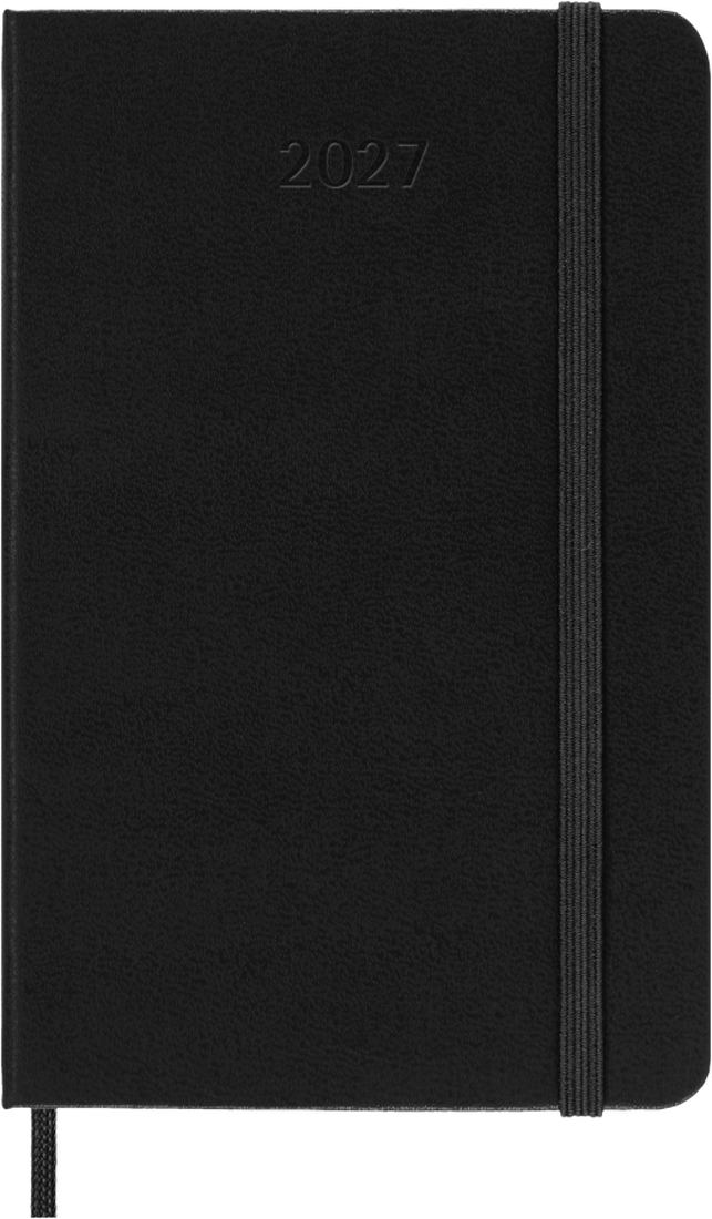 Moleskine Agenda Settimanale Orizzontale 2027 12 Mesi Pocket Copertina Rigida Black