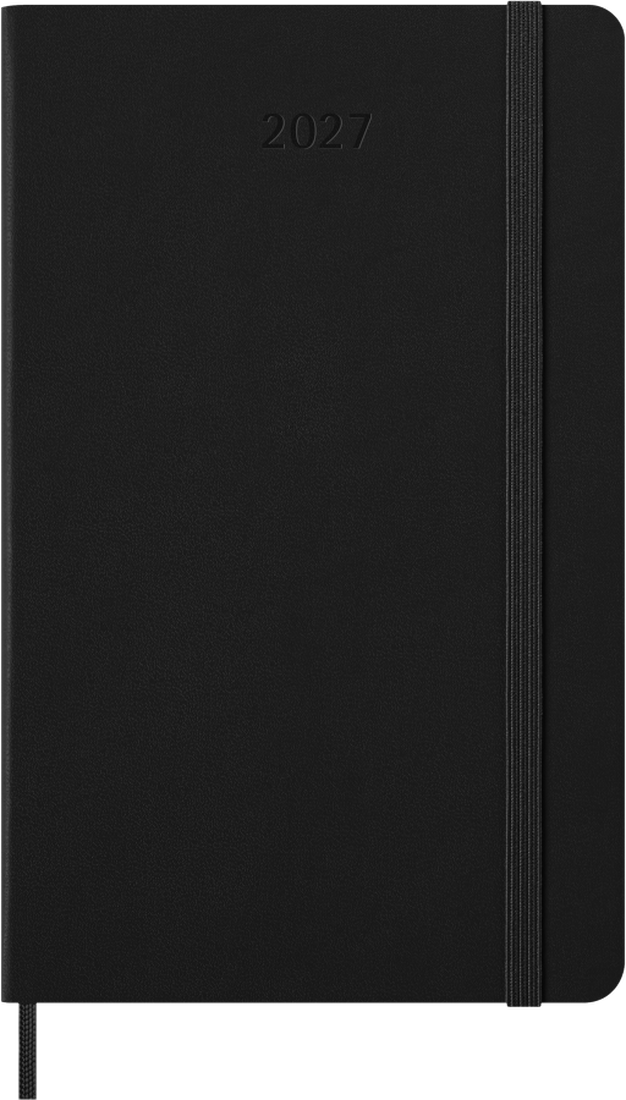 Moleskine Agenda Settimanale Verticale 2027 12 Mesi Large Copertina Rigida Nera