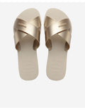 Havaianas Aqua Metallic Slide Beige