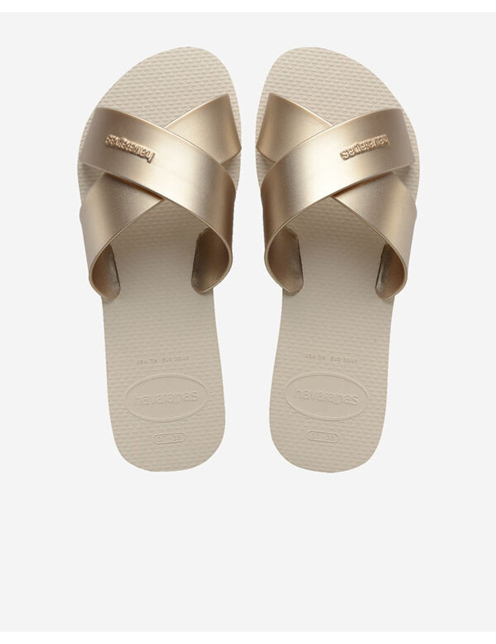 Havaianas Aqua Metallic Slide Beige