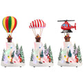 Helicopter parachute hot ball animated 3 assMulticolor-B/O-LED-17x14x35cm
