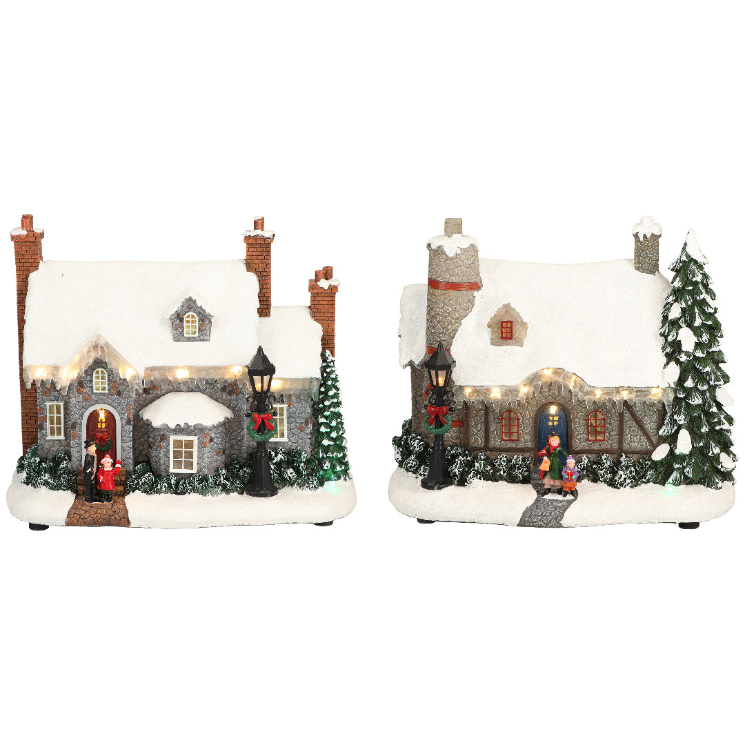 House chimney 2assMulticolor-B/O-LED-27x15x21