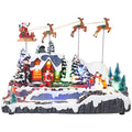 House flying deer snowman animatedMulticolor-Adapter-LED-