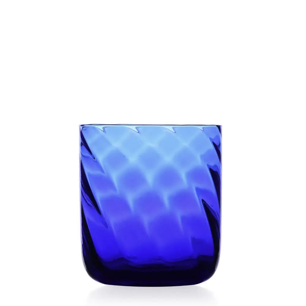 ICHENDORF - Riga, bicchiere da acqua di design in vetro soffiato BLU