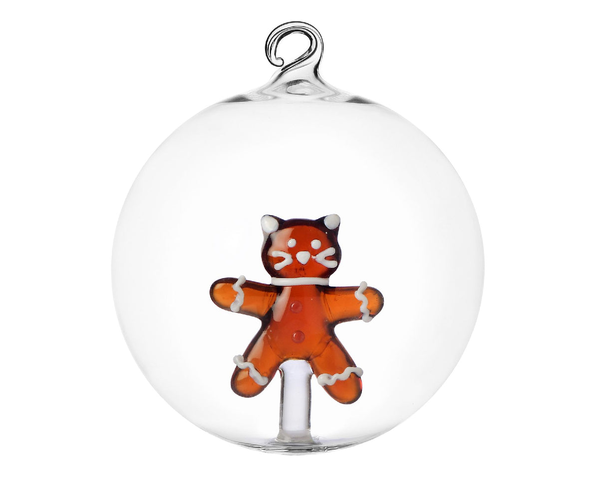 SWEET AND CANDY palla Natale gatto pan di zenzero