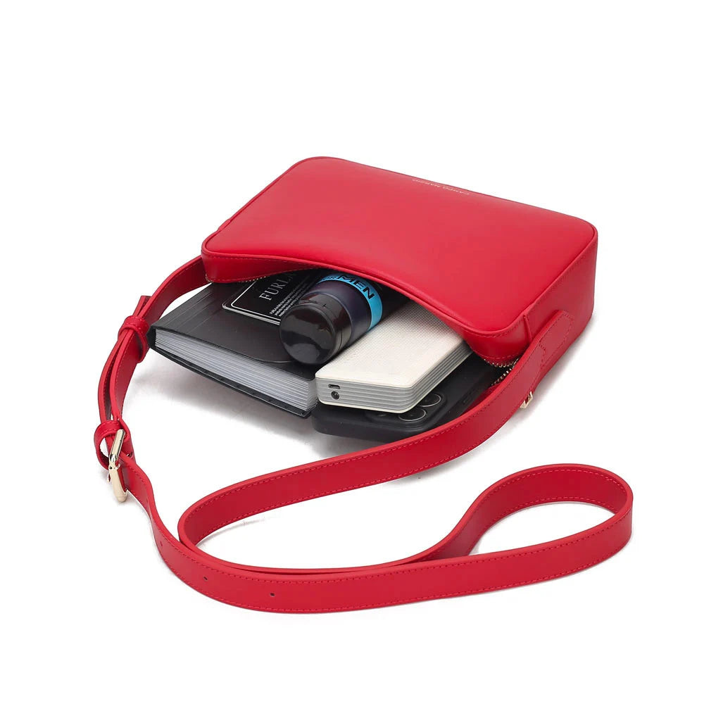 CAMPO MARZIO - ISADORA BAG Borsa a Tracolla in Pelle ROSSO SCARLATTO