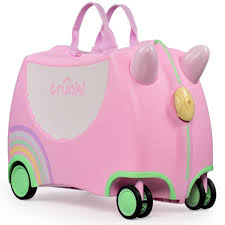TRUNKY - VALIGETTA RUOTE 360 ROSA UNICORNO PINK CAVALCABILE