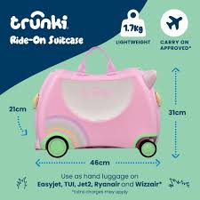 TRUNKY - VALIGETTA RUOTE 360 ROSA UNICORNO PINK CAVALCABILE