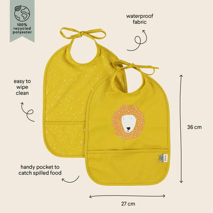 TRIXIE - Waterproof bib 2-pack - Mrs. Lion