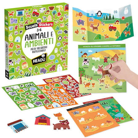 HEADU Scuola Stickers Animali e Ambienti