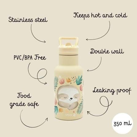 SASSI JUNIOR Borraccia Termica 350 ml - Gnawy the Sloth