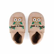 Bobux Soft Sole Night Owl Beige – Babbucce taglia L