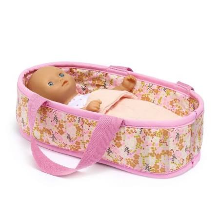Djeco Mini Pomea Mini Barbara – Bambola con culla 20 cm