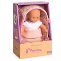 Djeco Mini Pomea Mini Barbara – Bambola con culla 20 cm