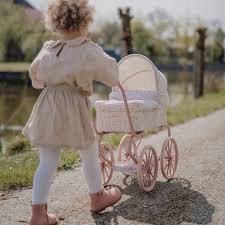 Little Dutch Carrozzina in metallo per bambole floreale