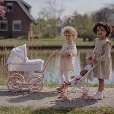 Little Dutch Carrozzina in metallo per bambole floreale