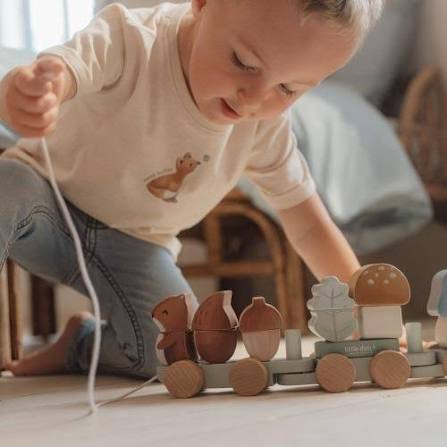 Little Dutch Trenino con costruzioni Forest Friends Scoiattolo