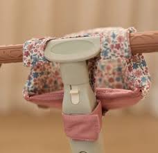Little Dutch Seggiolino bici per bambole rosa floreale