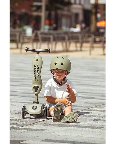 SCOOT AND RIDE - Highwaykick 1 - Trasformabile 2 in 1 verde oliva