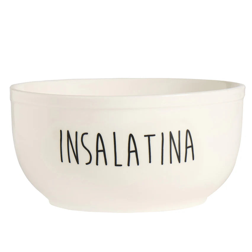 SIMPLE DAY - Insalatiera in Gres Porcellanato – Decoro "Insalatina" Ø20 x h9,5 cm