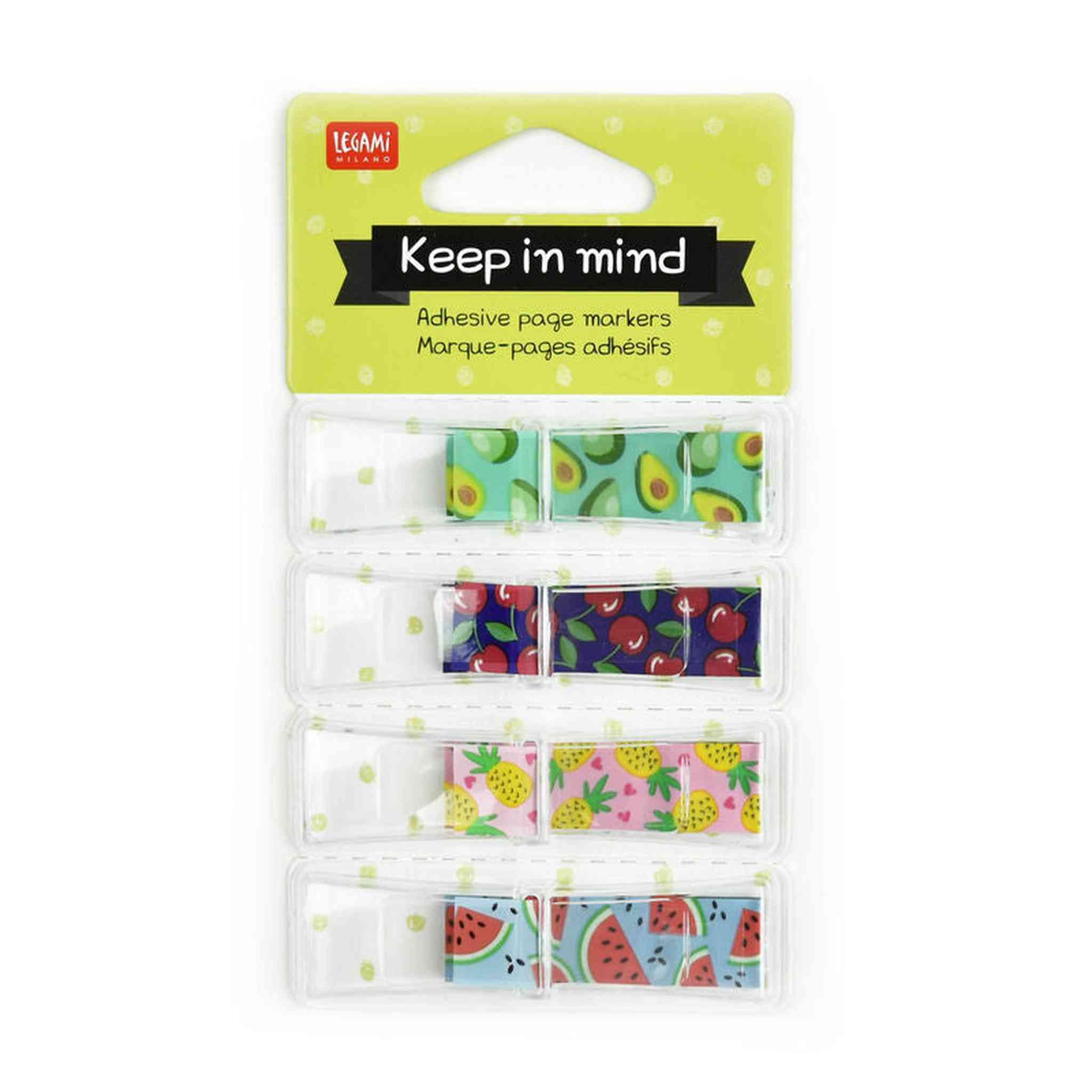 Keep in Mind - KIT 4 SEGNAPAGINA ADESIVI-FRUITS