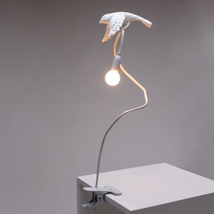 LAMPADA USB IN RESINA CON MORSETTO "SPARROW-TAKING OFF"