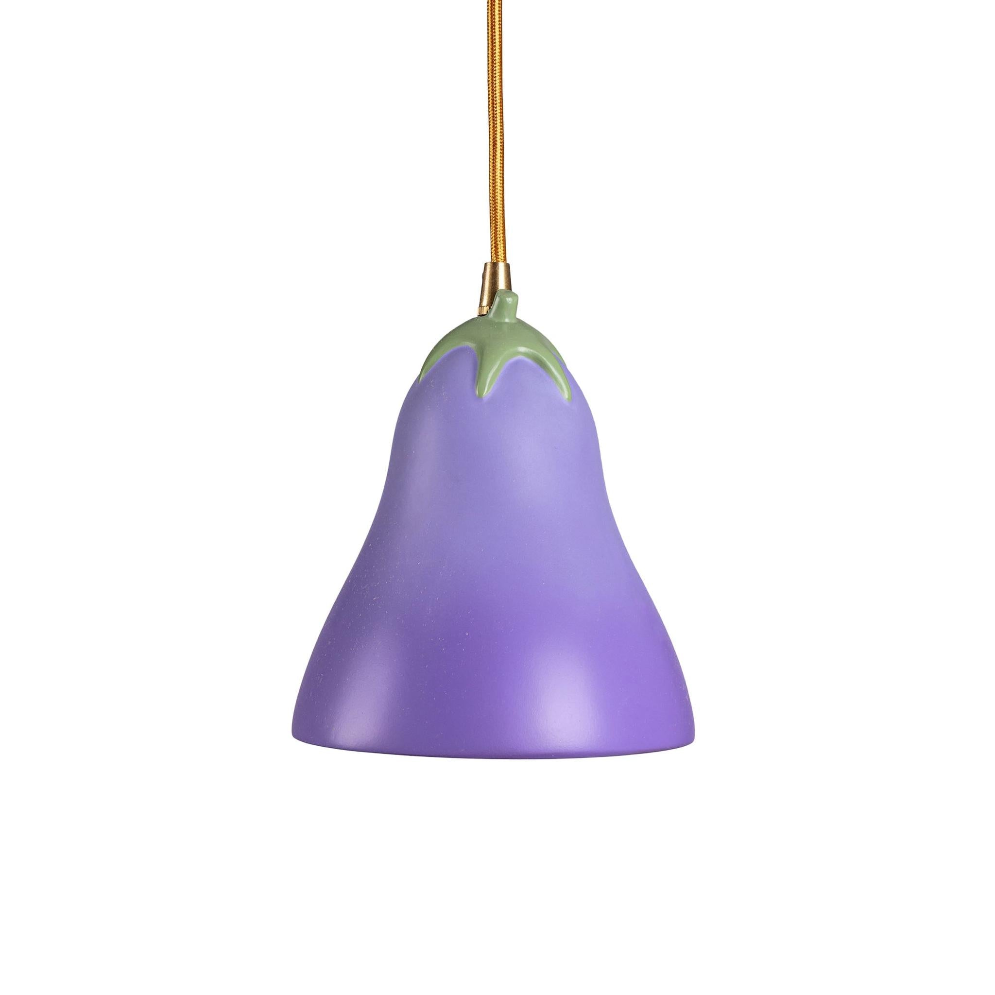 LAMPADARIO IN RESINA "VITAMIN" Cm.15 h.16 - AUBERGINE
