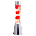 Lava Lamp Chrome Base / Clear Liquid / Red Lava