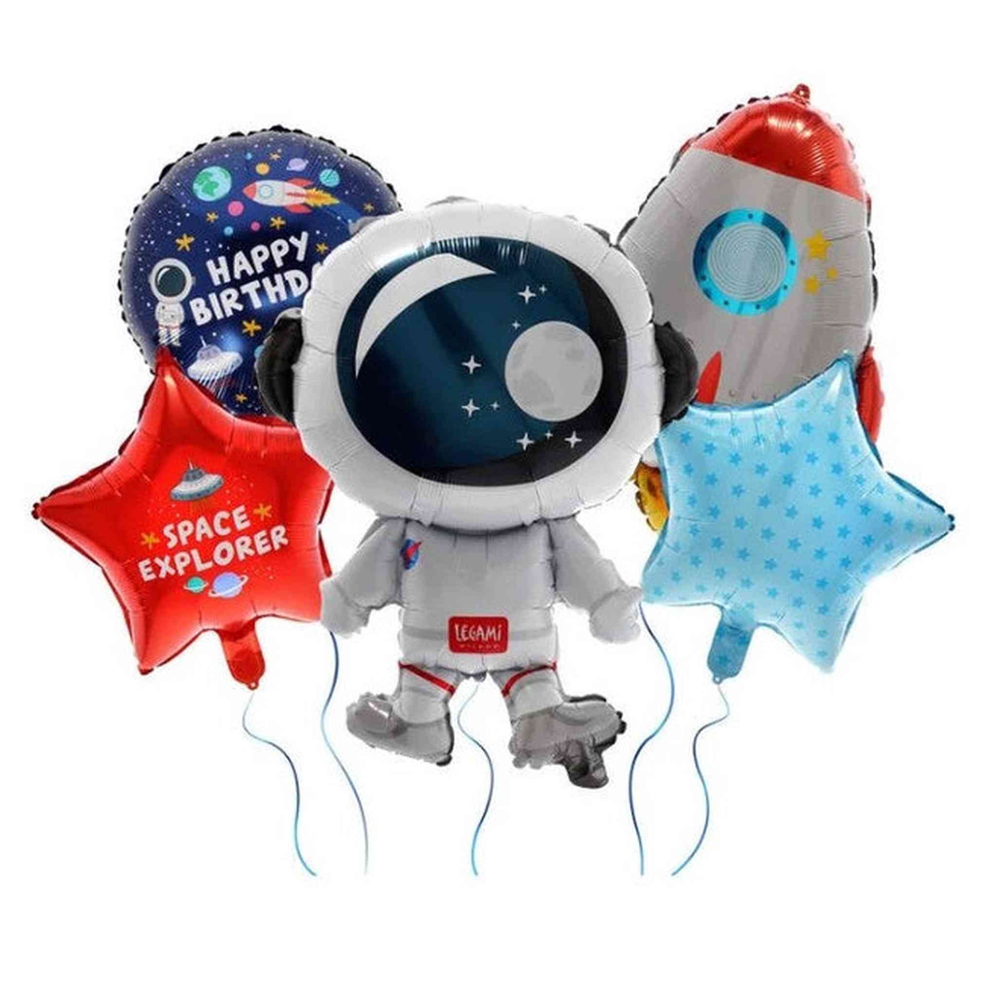 Let's Party-Set 5 Palloncini per Festa Compleanno - SPACE
