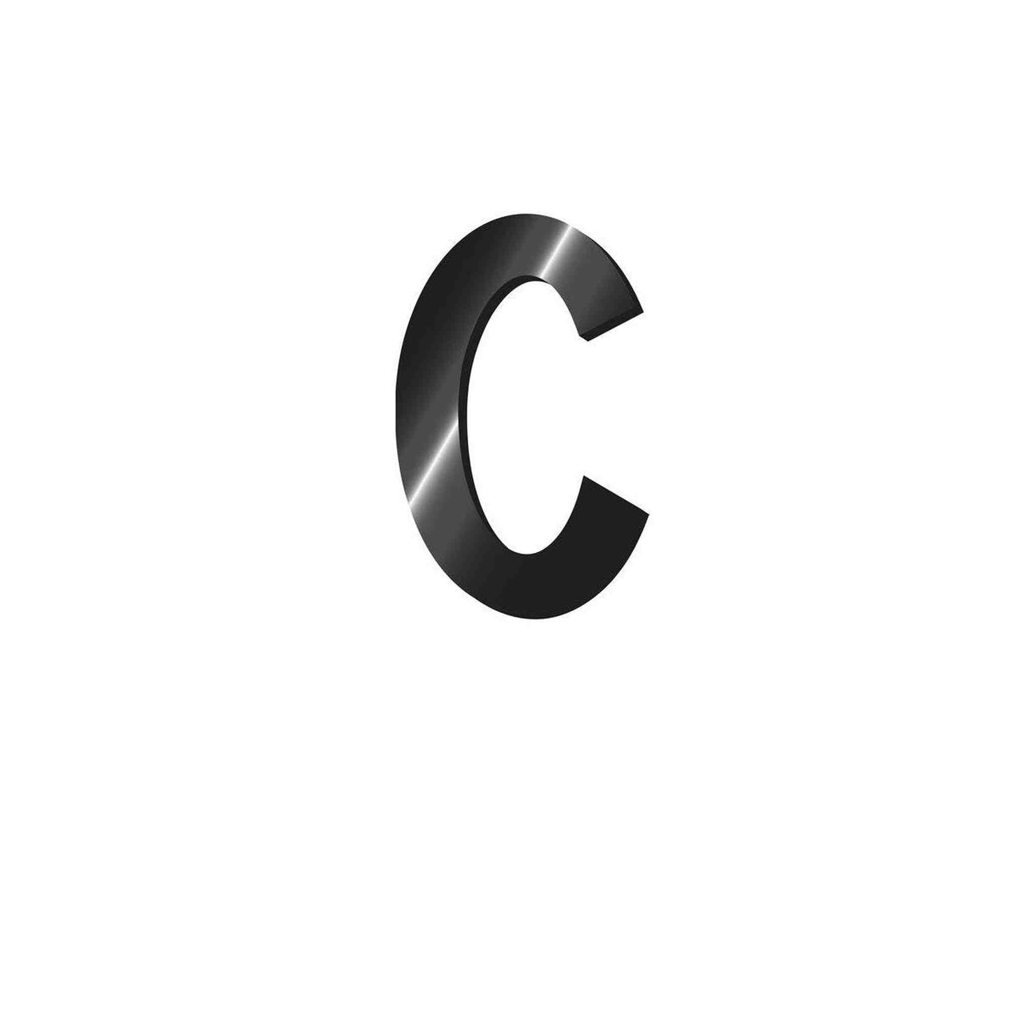 LETTERA ADESIVA IN METALLO - C