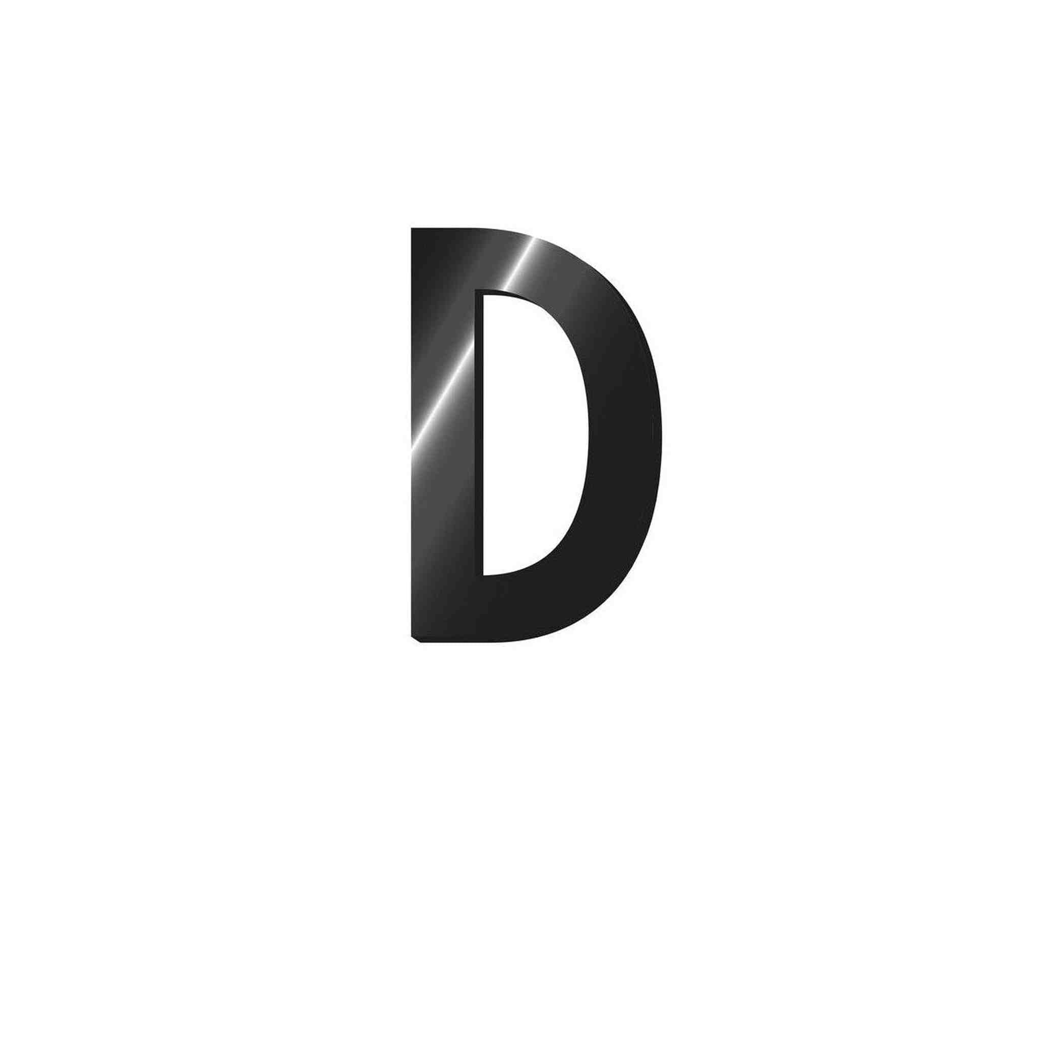 LETTERA ADESIVA IN METALLO - D