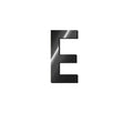 LETTERA ADESIVA IN METALLO - E
